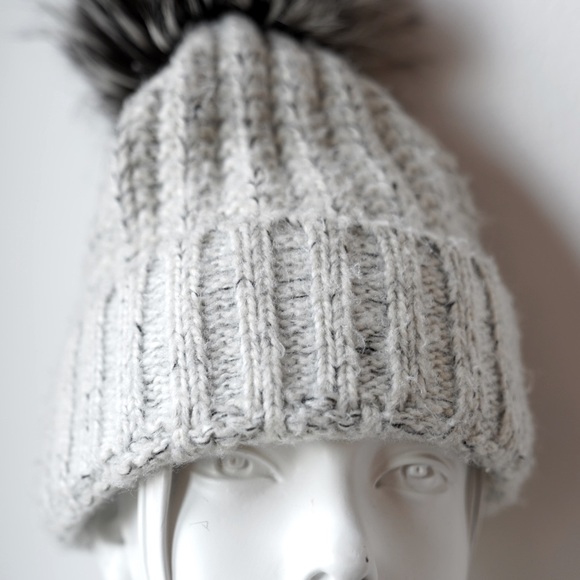 Kyi Kyi Pom Beanie in Grey - Picture 6 of 7